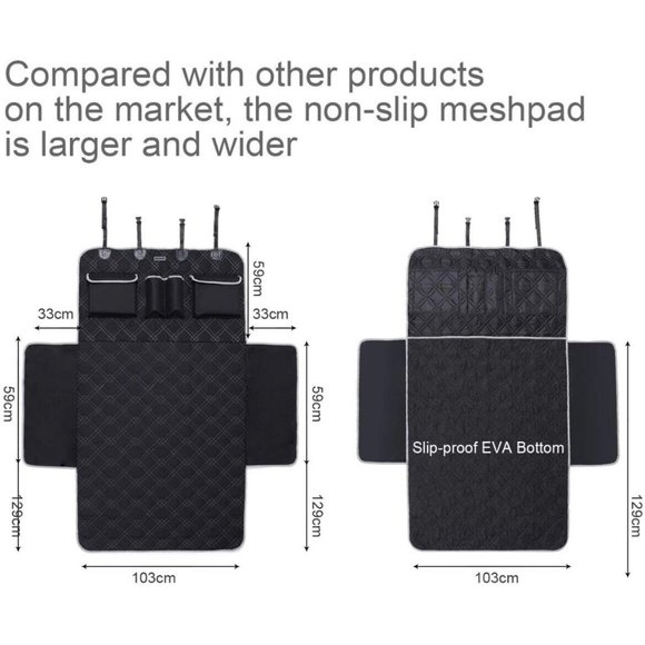 BRONZEMAN- Pet Heavy Duty Backseat Protector Prevents Hair, Dirt & Scratches - Picture 7 of 7